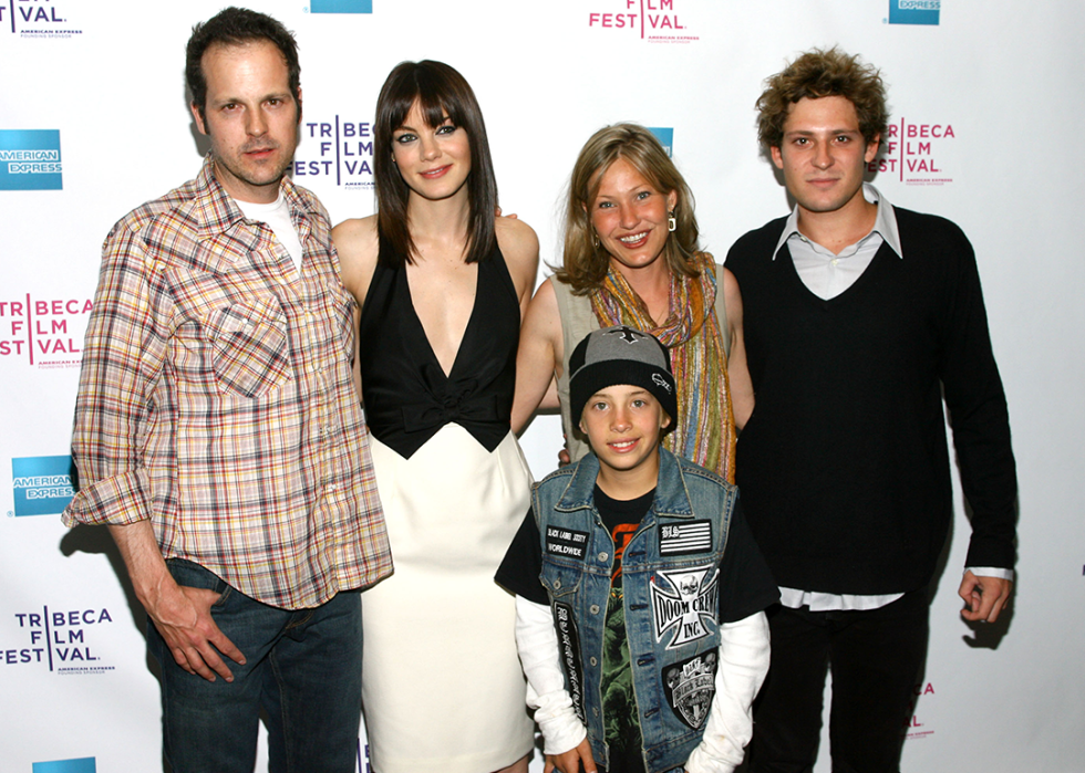 James Mottern, Michelle Monaghan, Jimmy Bennett, Joey Lauren Adams and Brandon Hanson attend the premiere of “Trucker".