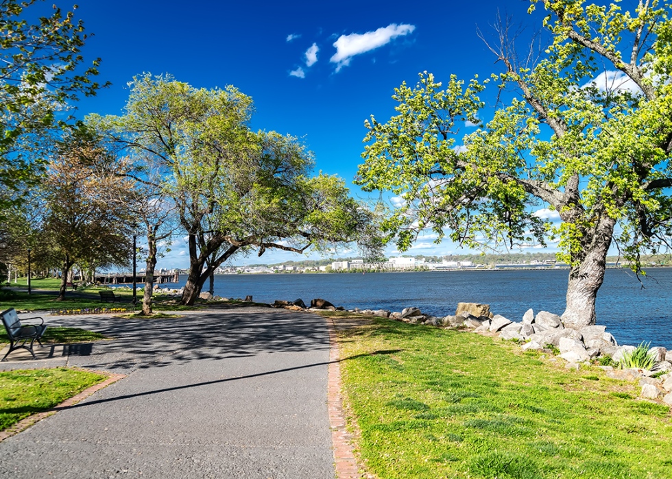 View of the bay from the waterfront in Annapolis.