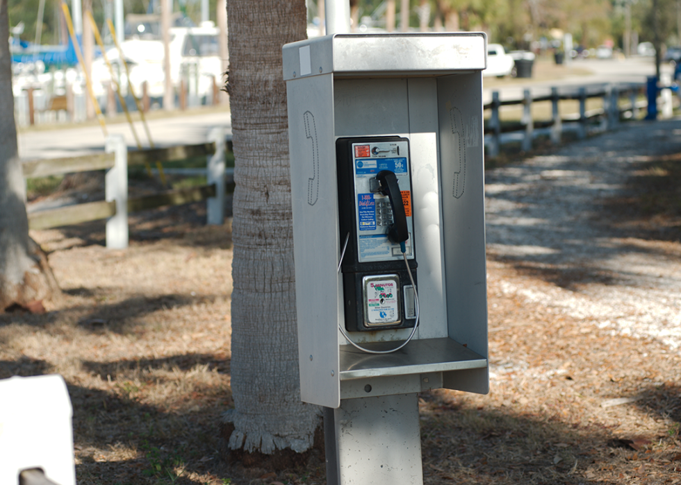 Payphone near Gulfport Municipal Marina.