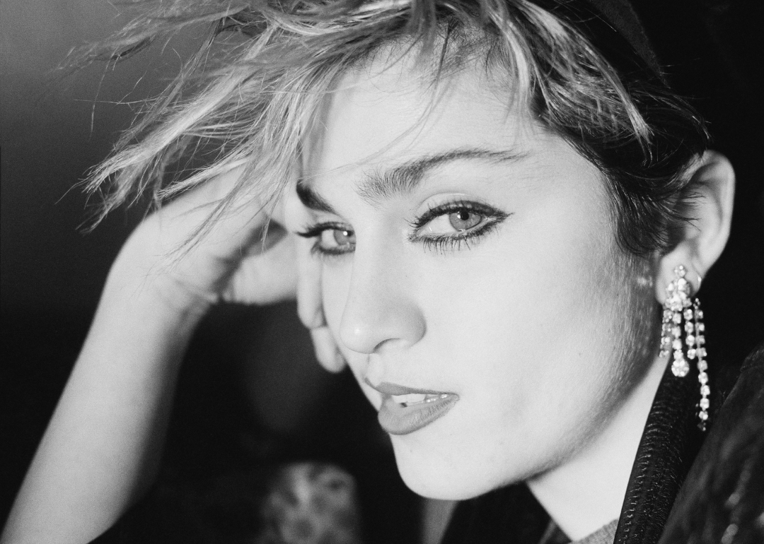 Close up portrait of Madonna.