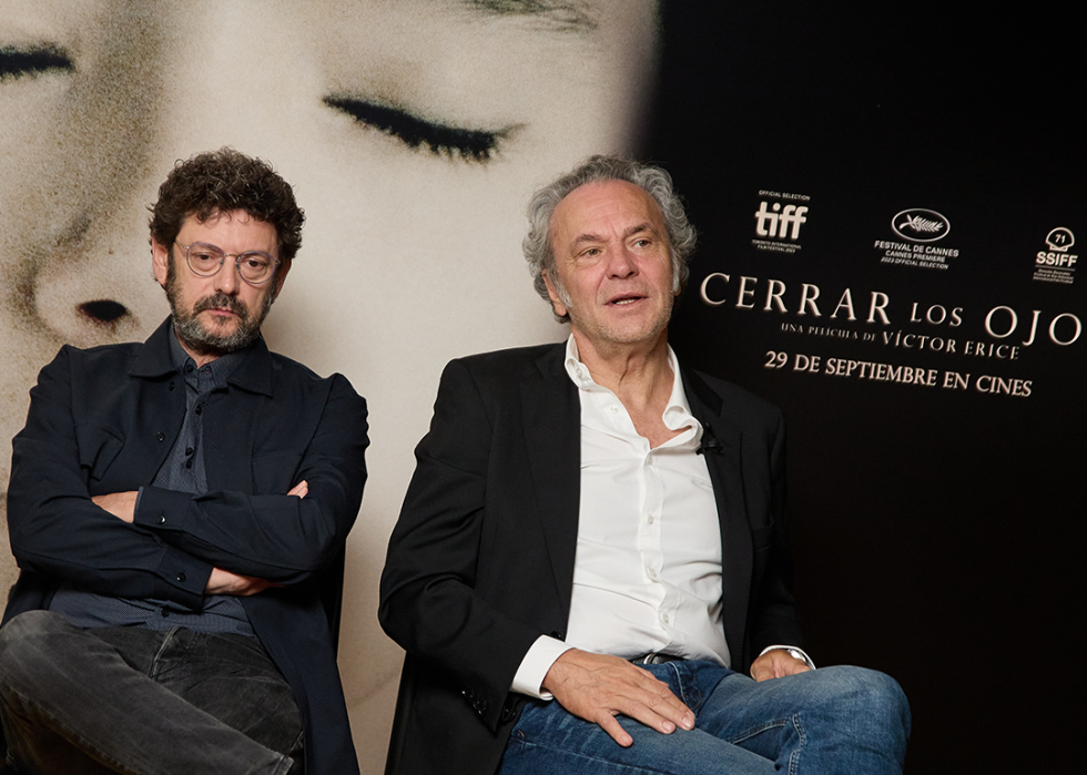 Victor Erice and Jose Coronado discuss ‘Cerrar Los Ojos’ with press.