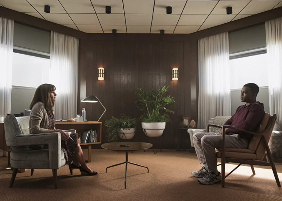Julia Roberts and Stephan James in ‘Homecoming’