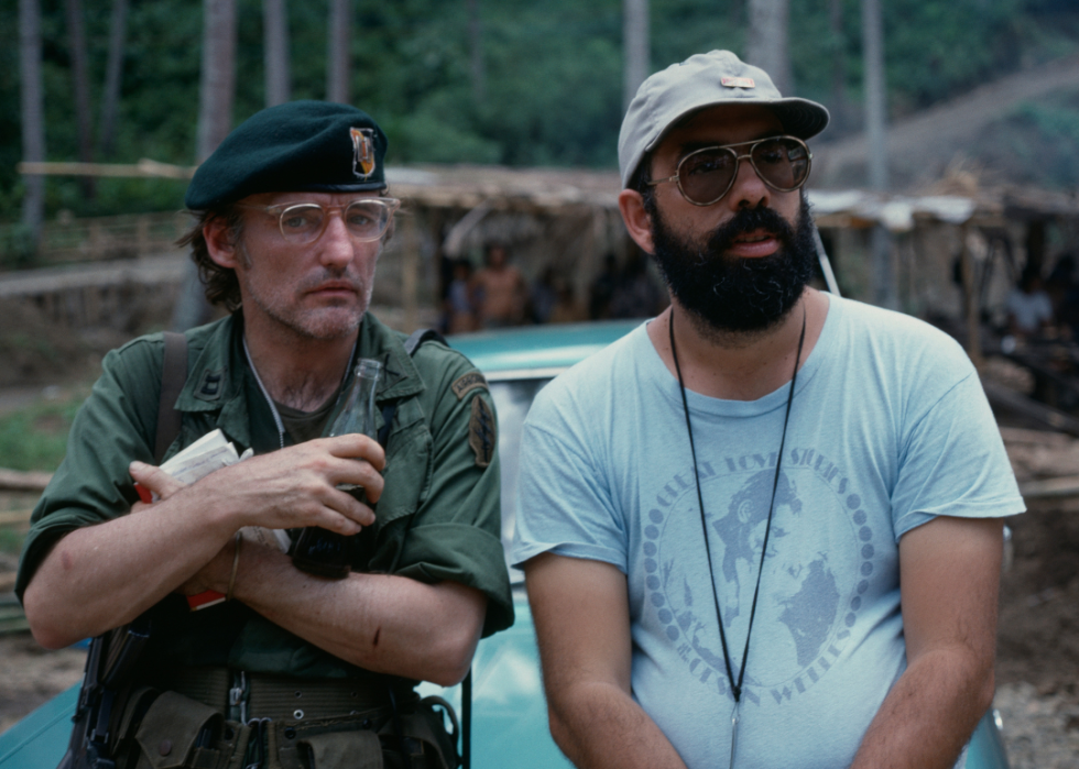 Dennis Hopper with Francis Ford Coppola on the set of ‘Apocalypse Now’.