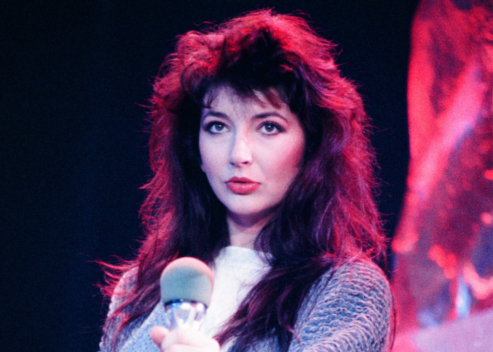 Kate Bush performing ‘Running up that Hill’.