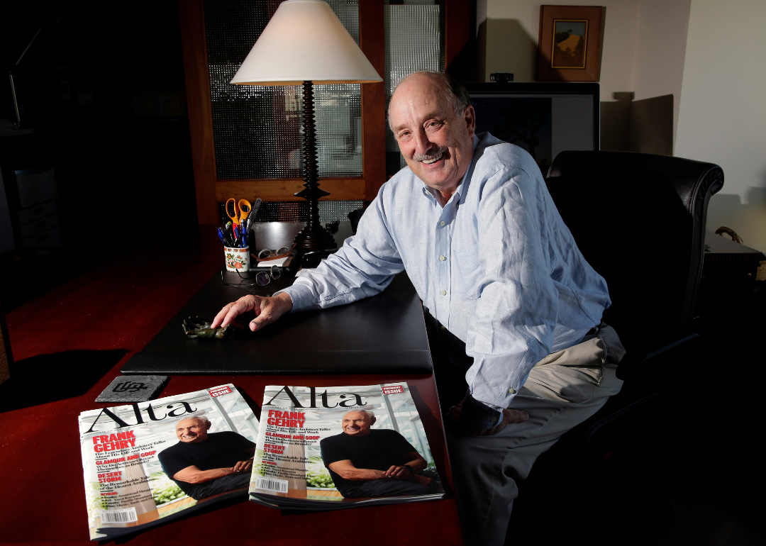 William R. Hearst III with Alta Magazine in his office