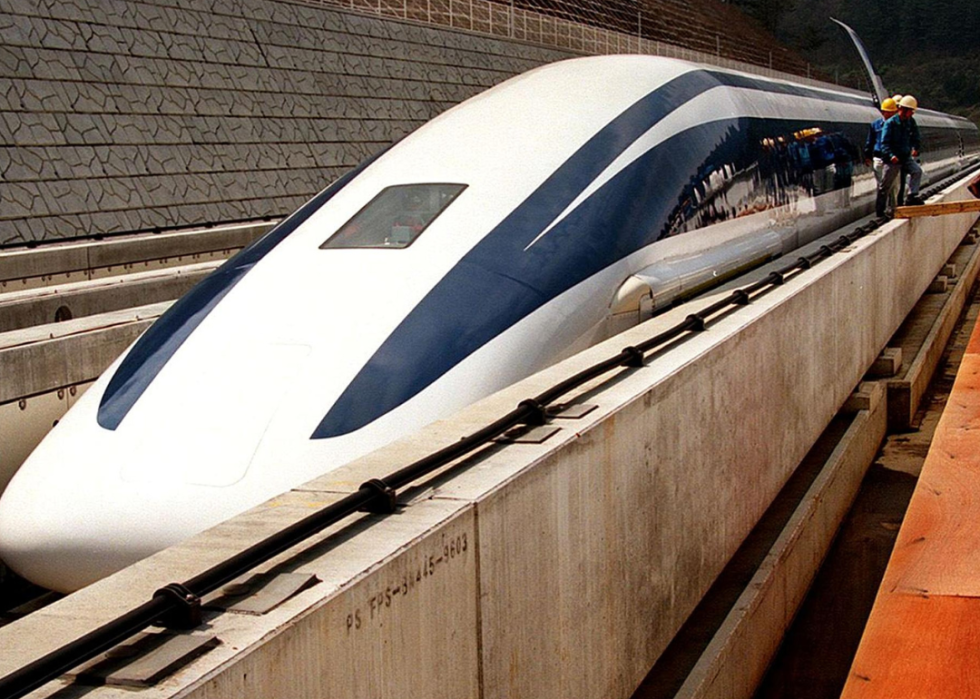 Maglev train under development in Japan.