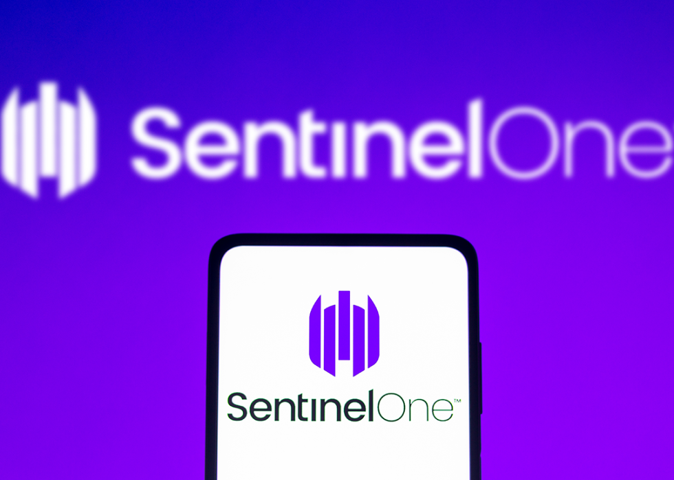 SentinelOne logo on phone.