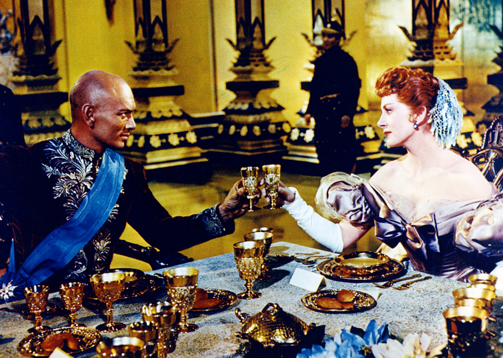Yul Brynner and Deborah Kerr in a scene from 'The King and I’.