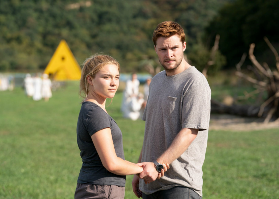 Jack Reynor and Florence Pugh in a scene from ‘Midsummar’.