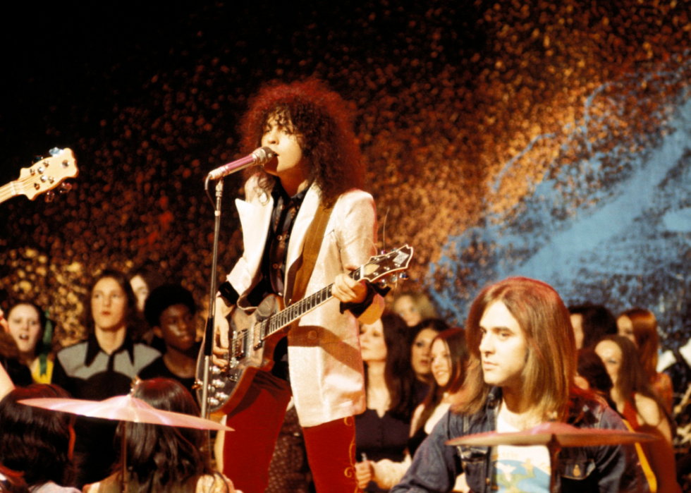 Bill Legend and Marc Bolan perform on Top of the Pops