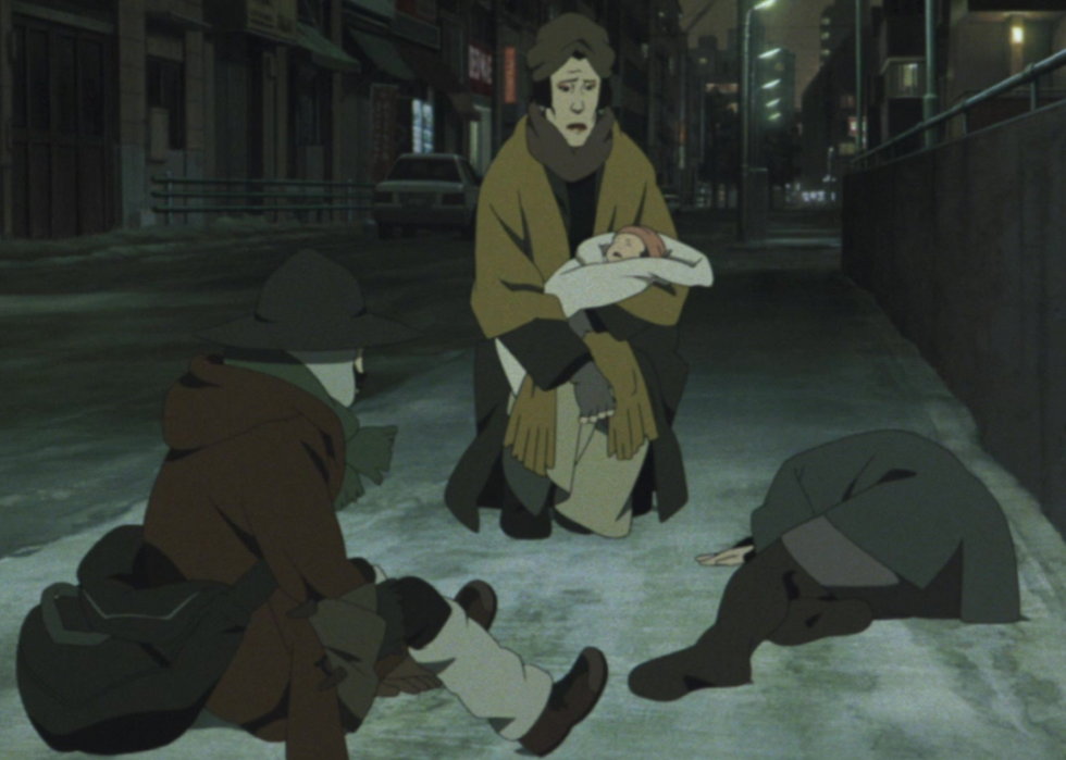 Animated scene from ‘Tokyo Godfathers’