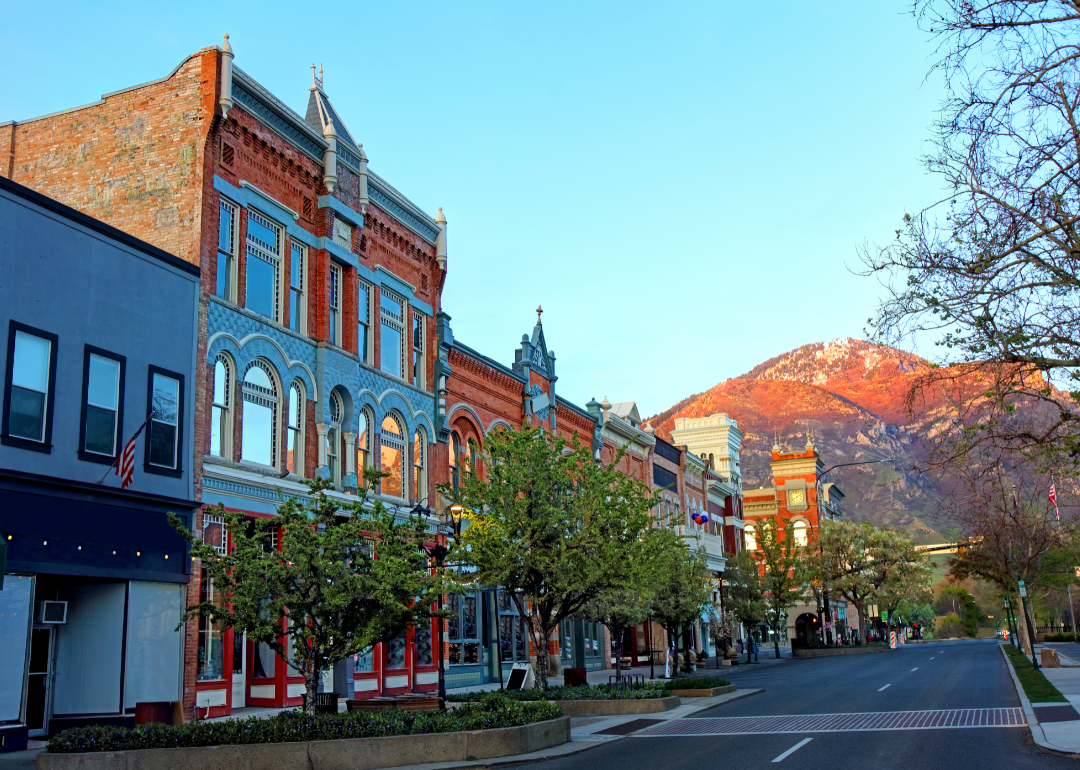 Street view of downtown Provo, Utah.