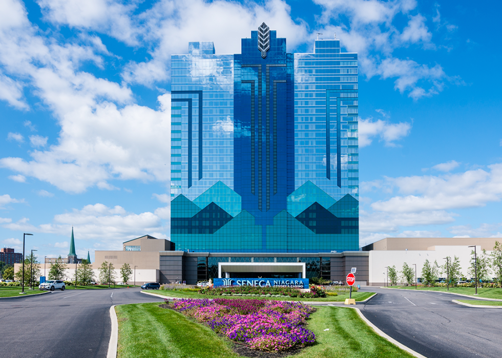 Exterior facade of the Seneca Niagara Resort and Casino.
