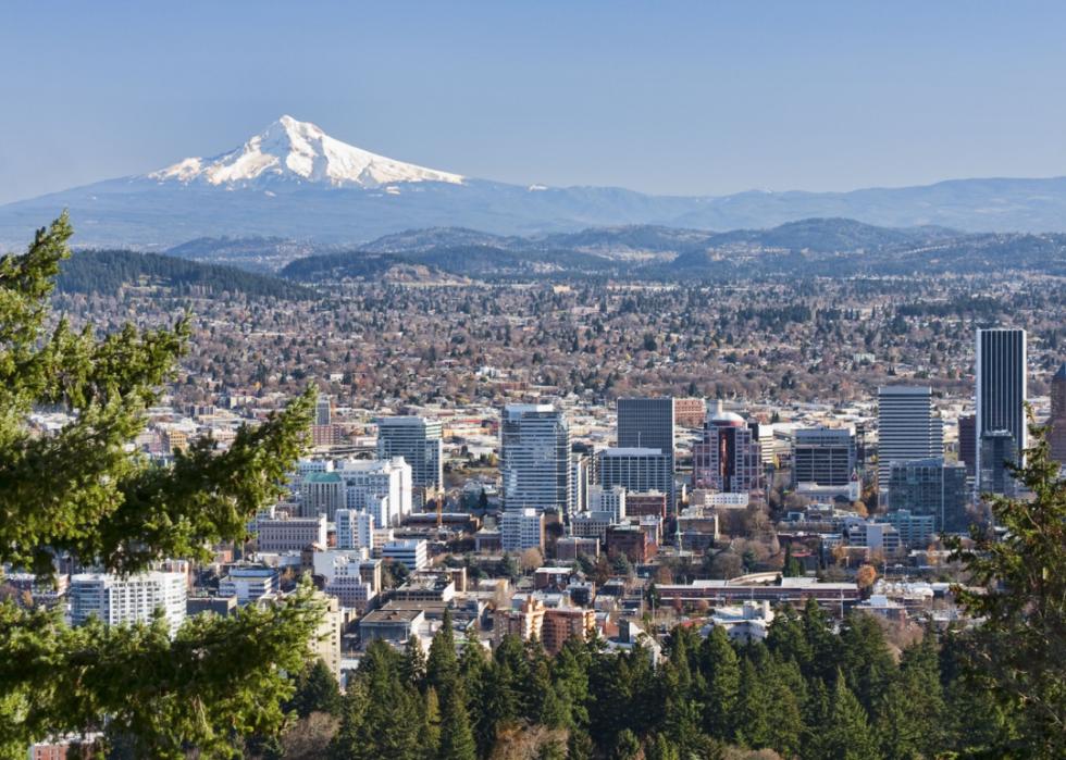 Portland cityscape from Pittock Mansion.