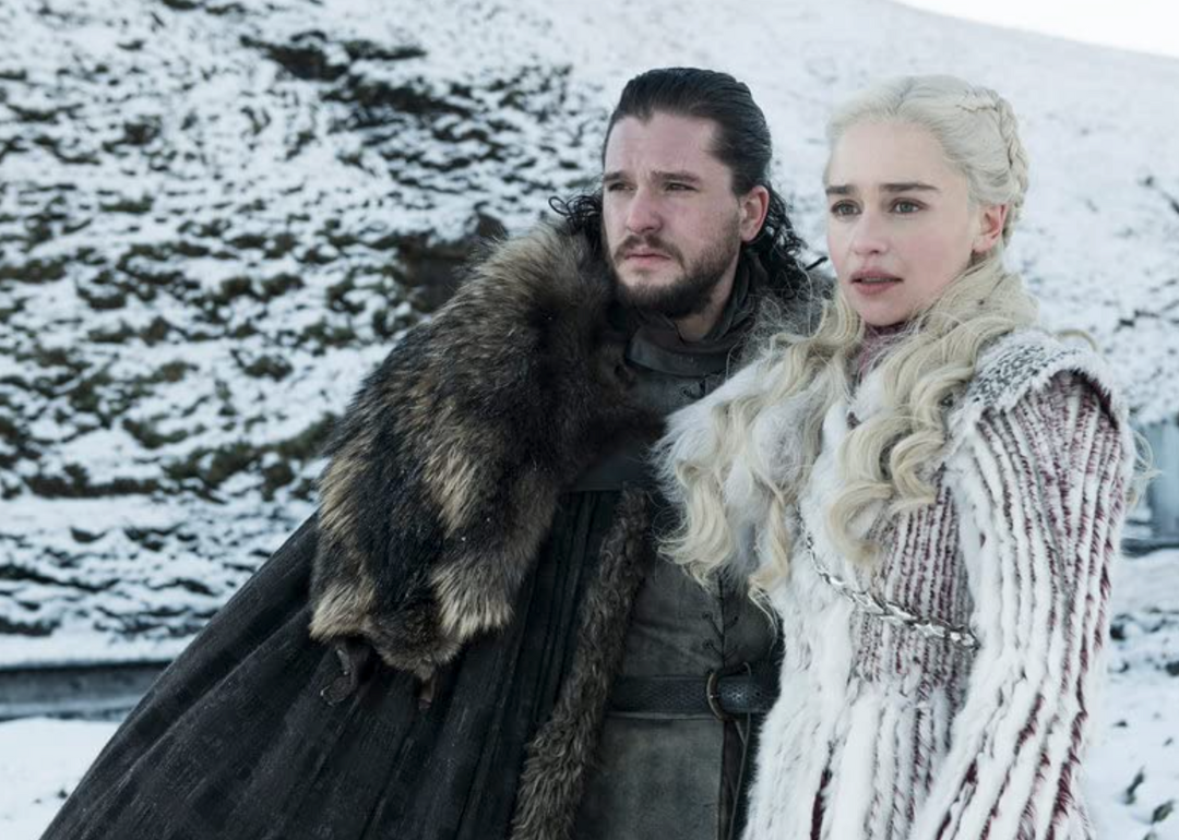 Kit Harington and Emilia Clarke in ‘Game of Thrones’