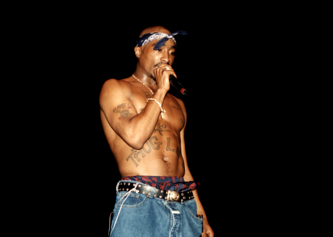 Tupac Shakur performs at the Regal Theater.