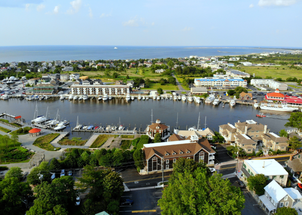 Aerial view of Lewes.