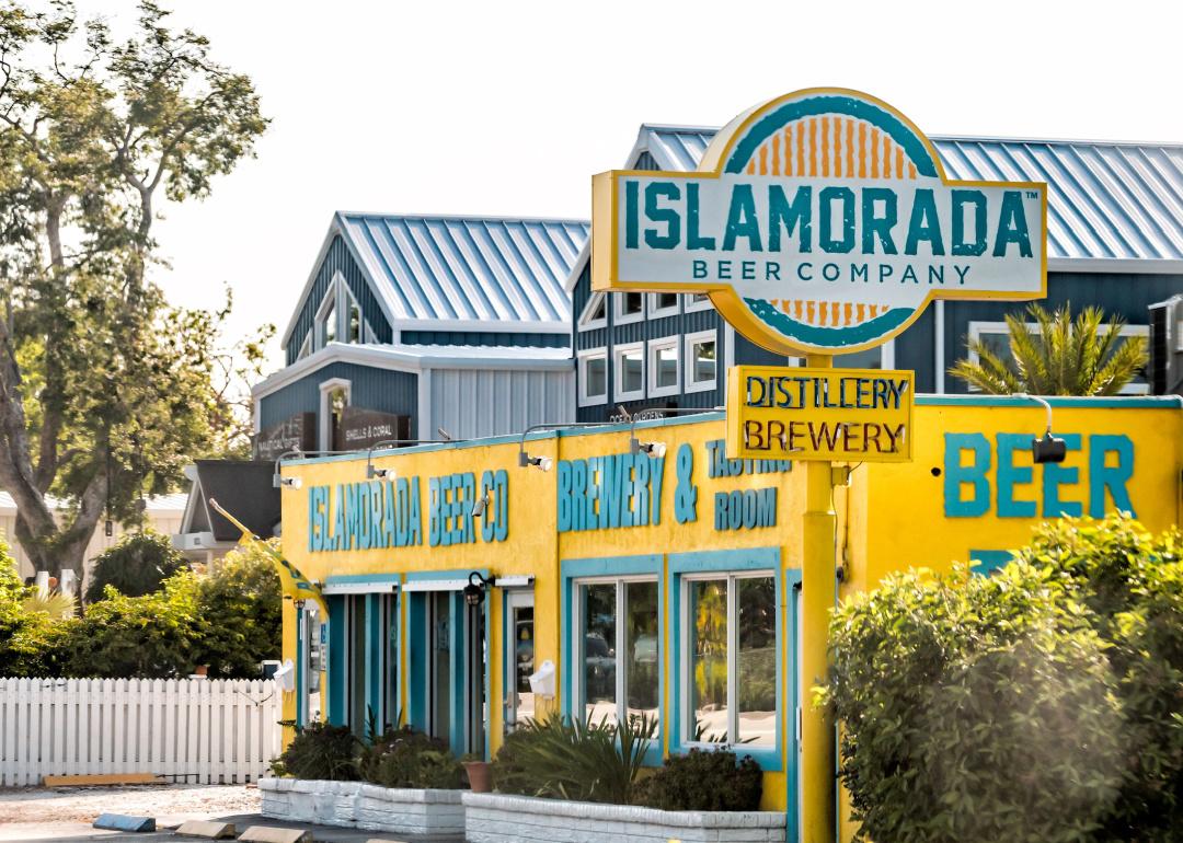 Exterior of the Islamorada Beer Company in the Florida Keys.