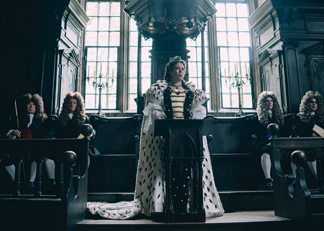 Olivia Colman in a scene from ‘The Favourite’