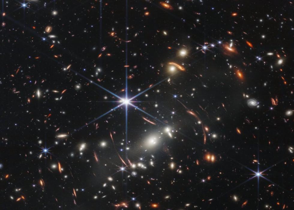 The first image from the James Webb Space Telescope shows galaxy cluster SMACS 0723, which includes thousands of galaxies.