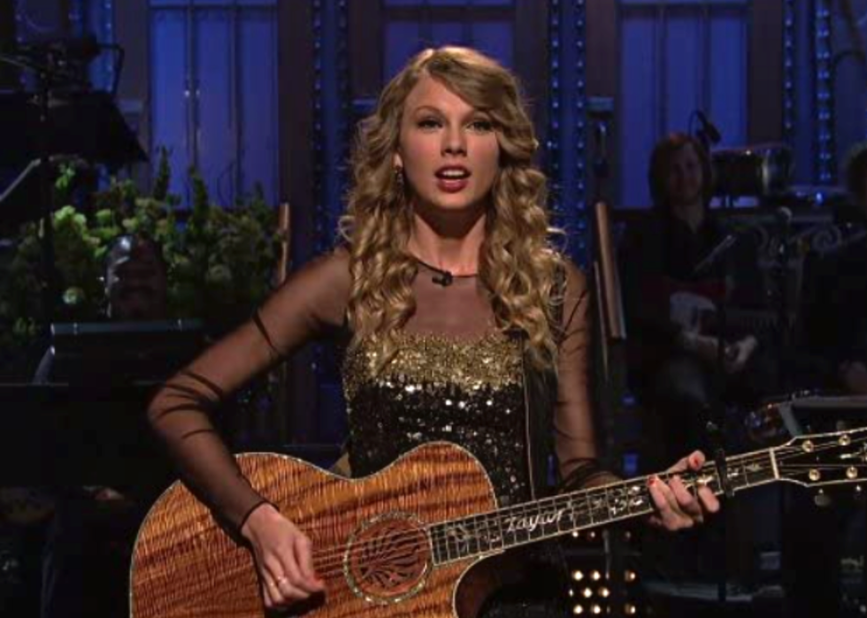 Taylor Swift performs her opening monologue on SNL