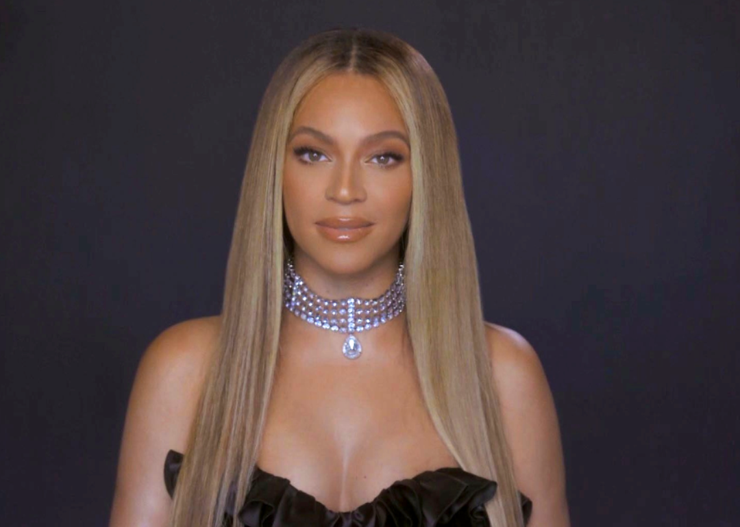 Screengrab of Beyoncé during the virtual 2020 BET Awards