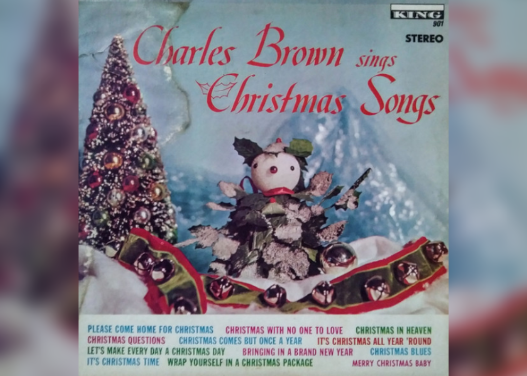 The cover of the Charles Brown Sings Christmas Songs album, which features old-fashioned looking decorations.