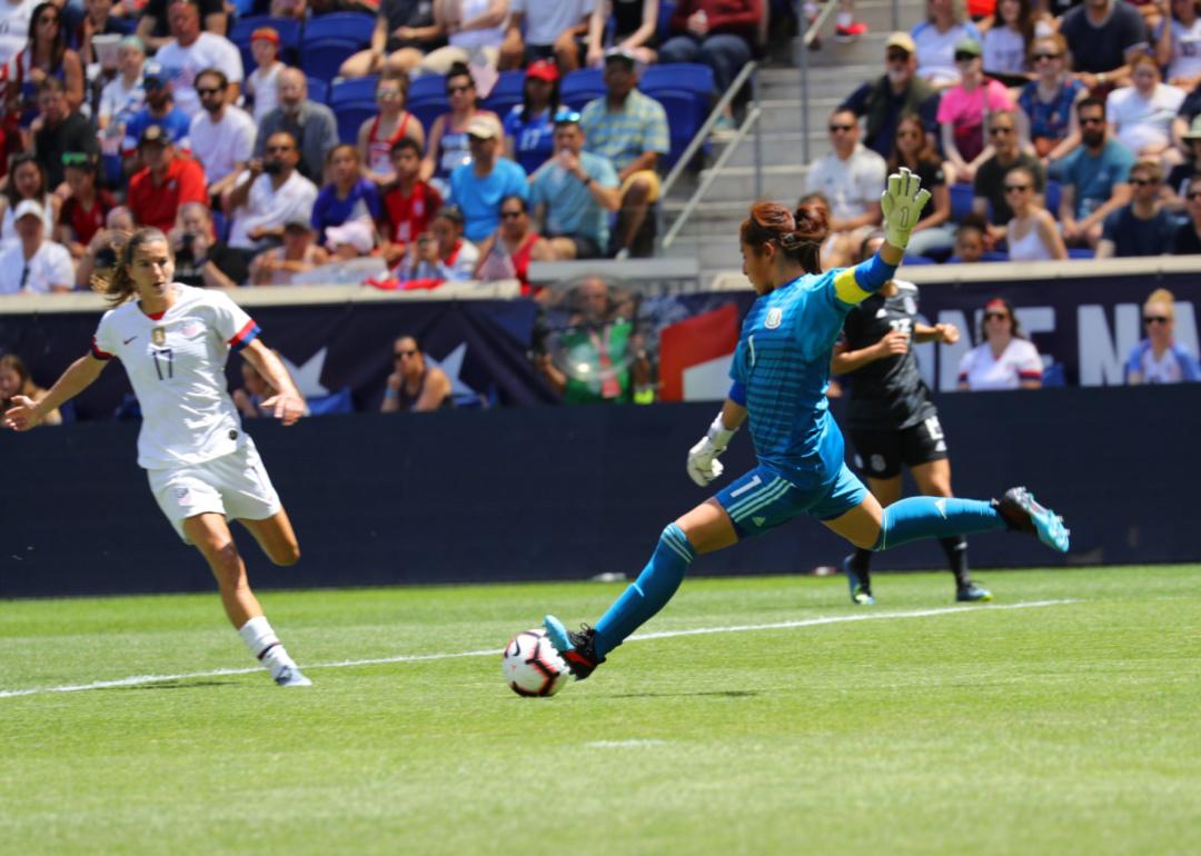 The U.S. Women's National Soccer Team competes against Mexico.