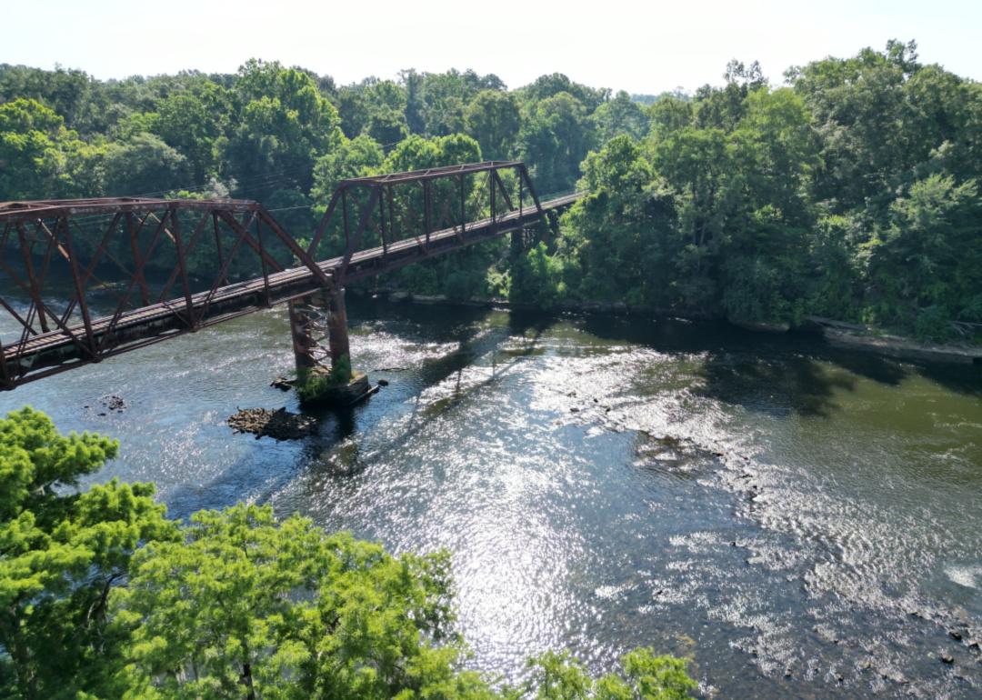 A bridge above the Flint River in Albany, Georgia