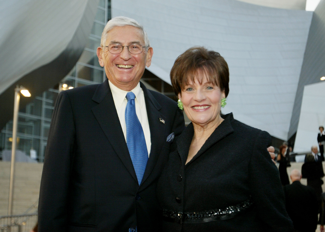 Eli and Edythe Broad attend the Walt Disney Concert Hall opening gala in Los Angeles.