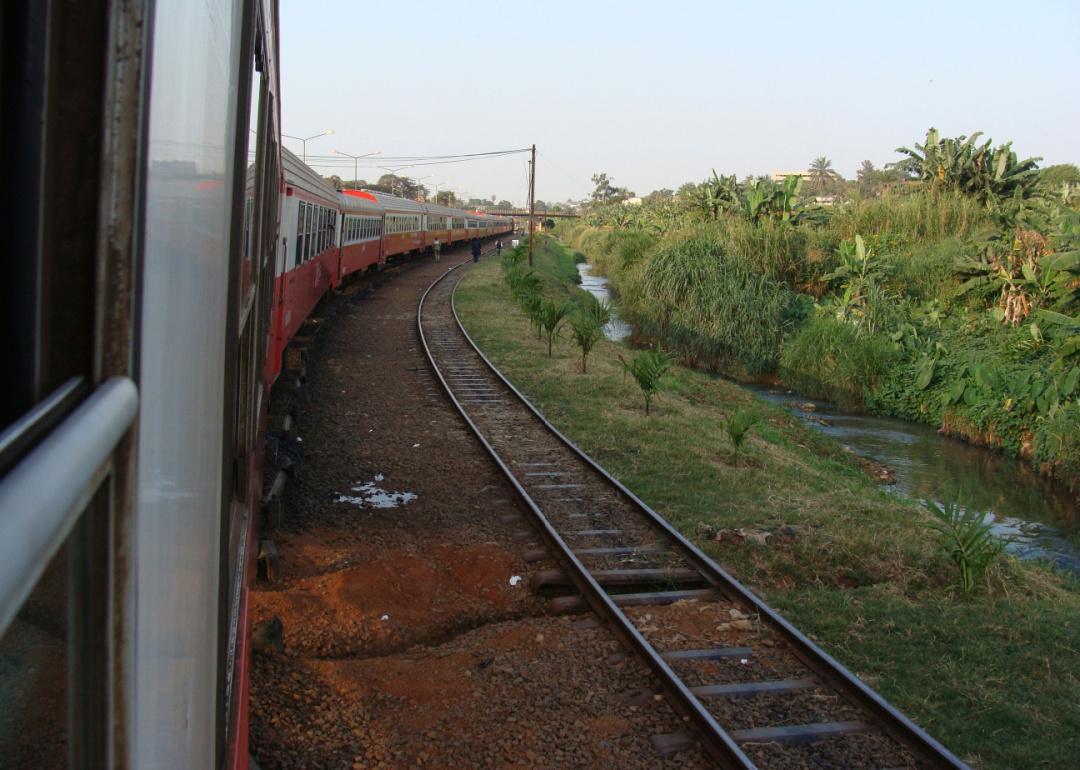 The Cameroon National Railway traveling from Yaounde to Ngaoundere.