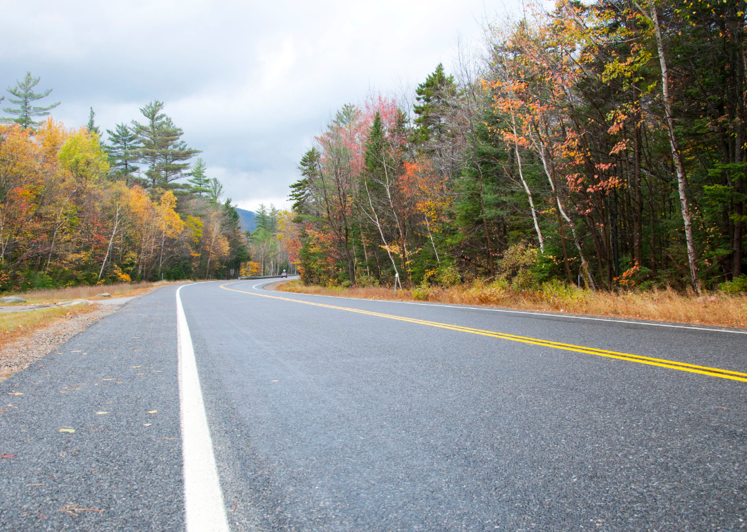 A well-maintained road in New Hampshire.