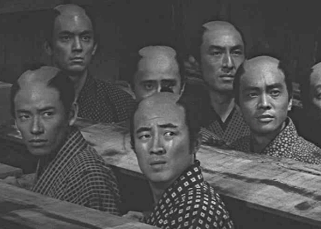 Akihiko Hirata and Yoshio Tsuchiya in Sanjuro.