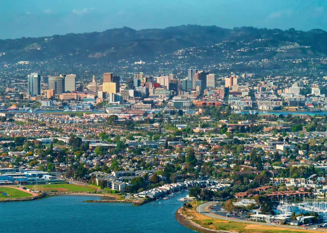 An aerial view of downtown Oakland, California.