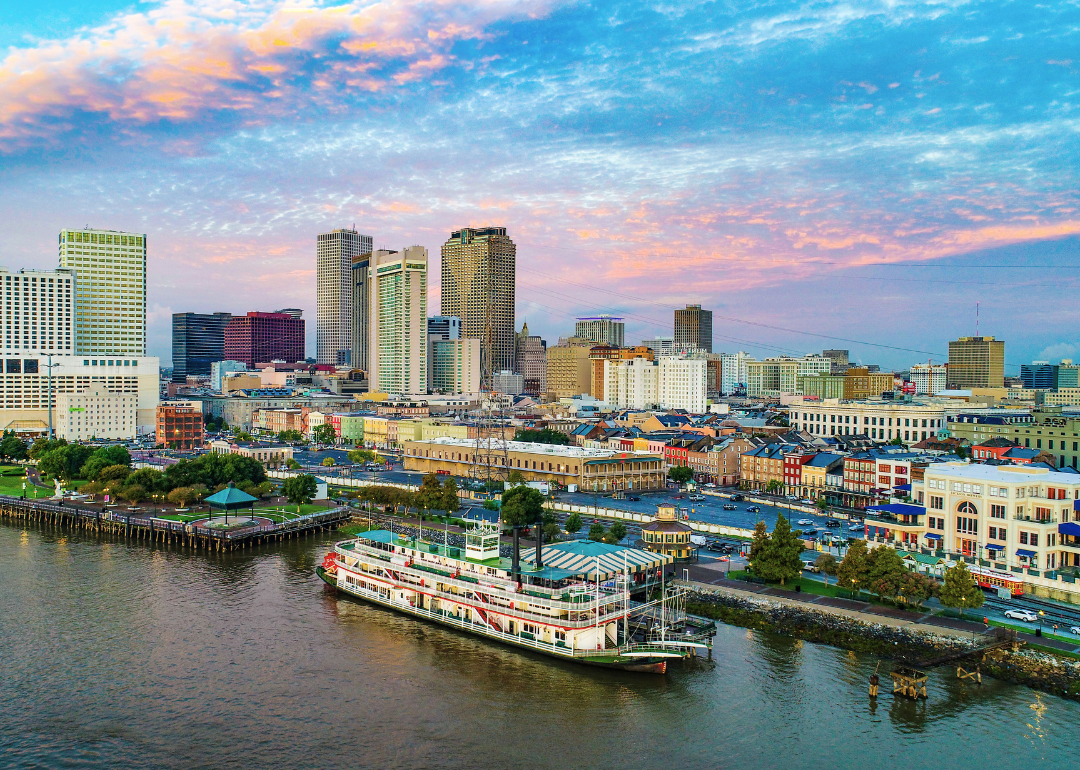 An aerial view of New Orleans.