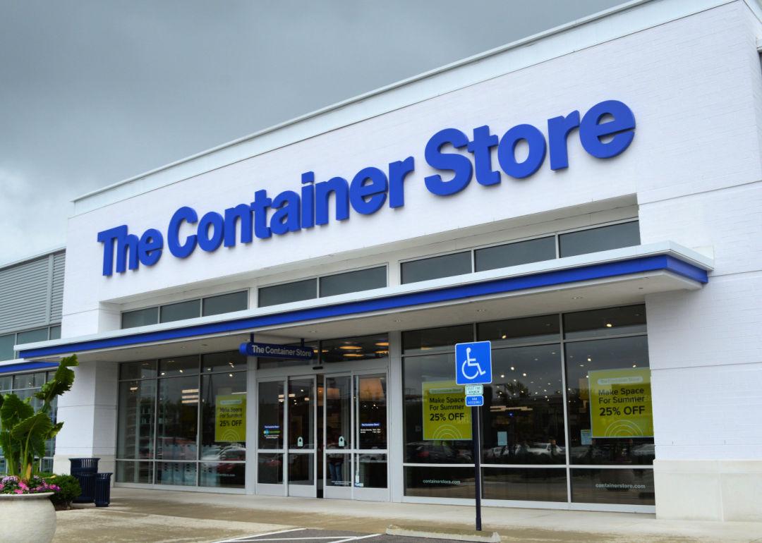 A view of The Container Store from the parking lot.