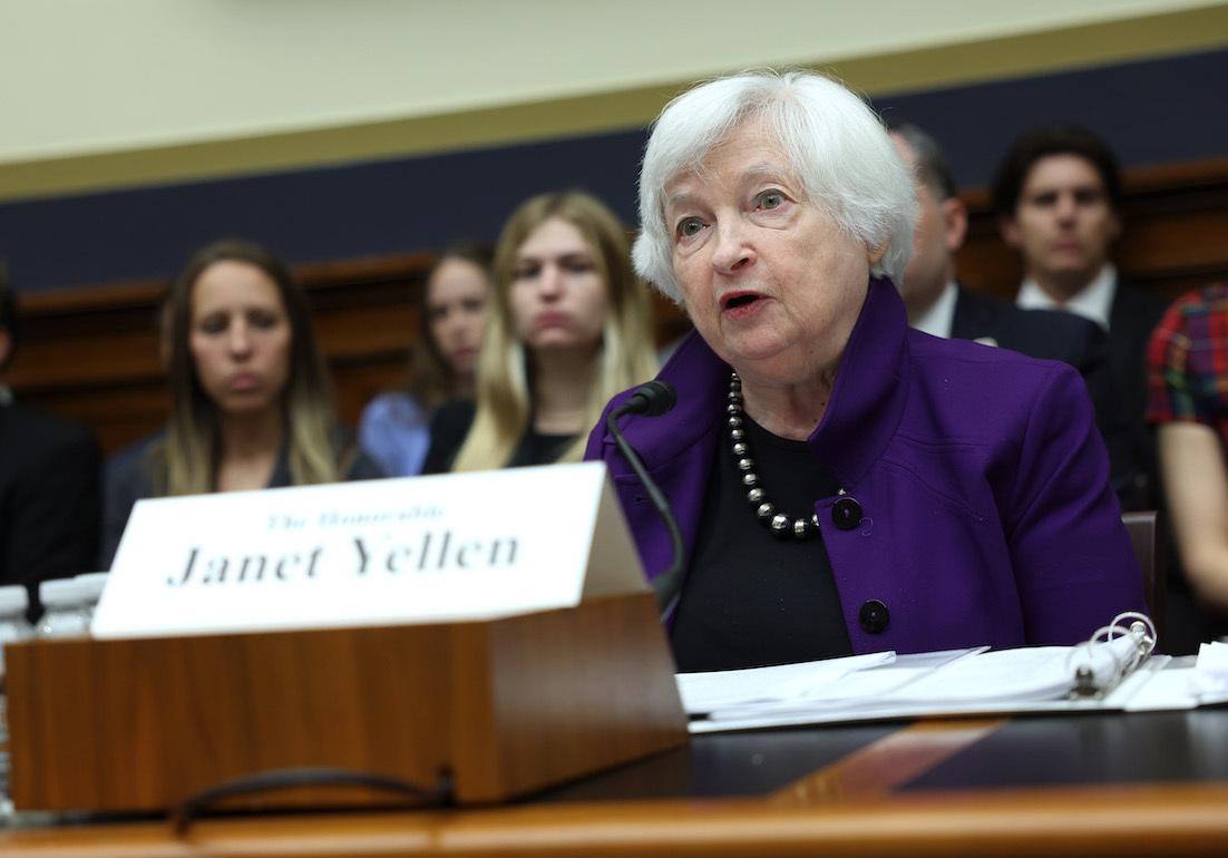 U.S. Treasury Secretary Janet Yellen testifies before the House Financial Services Committee at the Rayburn House Office Building on June 13, 2023 in Washington D.C.