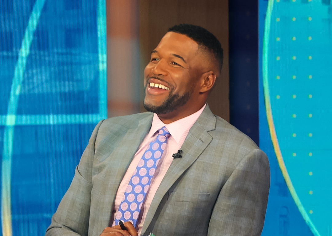 Michael Strahan appearing on the 'Good Morning America' Show.