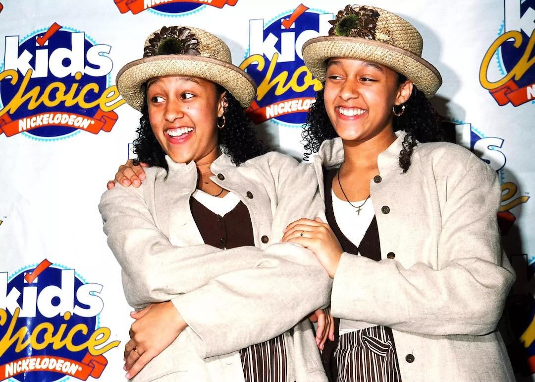 Tia Mowry and Tamera Mowry during 1994 Kids Choice Awards.