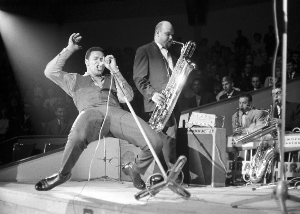 Chubby Checker performs on 29 August 1963 in the Munich circus Krone.