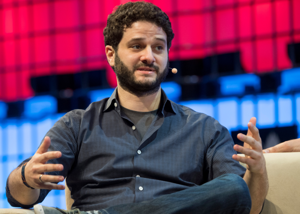 Dustin Moskovitz speaks onstage at a Web Summit.