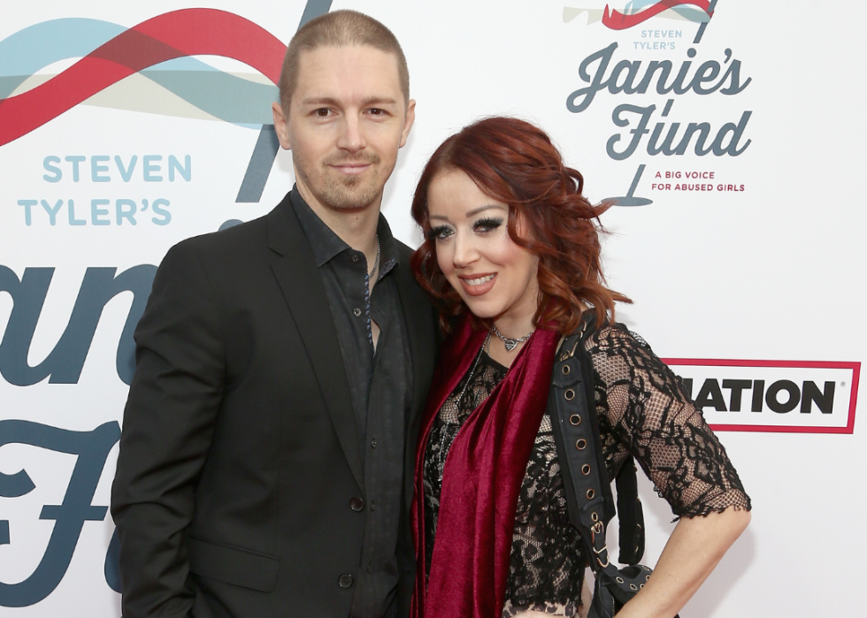 Lynsi Snyder Ellingson and Sean Ellingson attend a GRAMMY Awards viewing party.