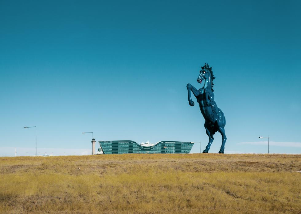 Blue Mustang at Denver International Airport