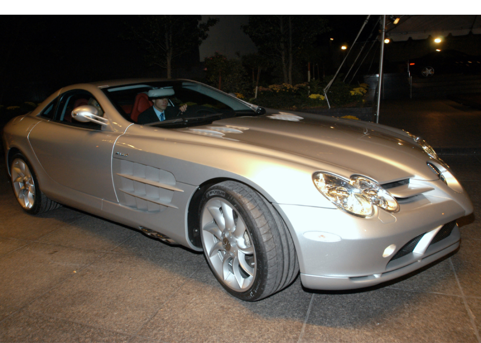 Mercedes-Benz SLR McLaren during Beyonce Knowles at the North American Debut of the Mercedes-Benz SLR McLaren at the Esquire Apartment 2003 - Outside at Esquire Apartment, Trump World Tower in New York City, New York, United States.