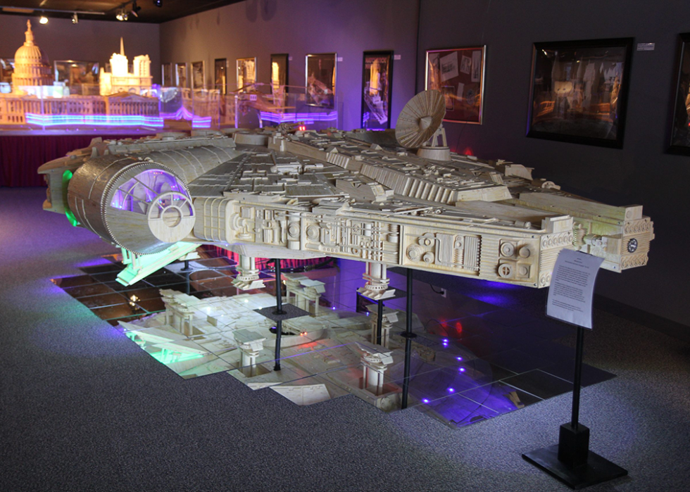 Straight from the world of Star Wars comes a matchstick Millenium Falcon.