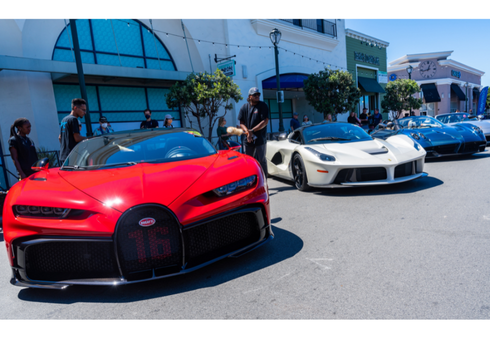 Bugatti, Ferrari, Pagani at 2022 Monterey Car Week, Monterey, CA, on August 20, 2022