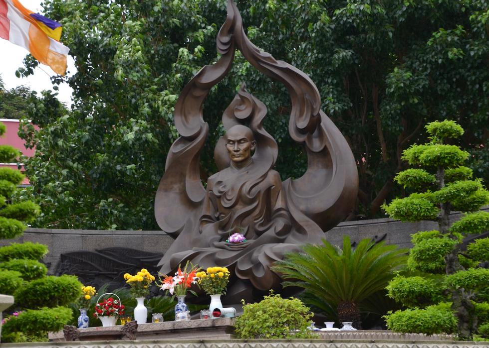 Shrine to Buddhist monk Thich Quang Duc in Vietnam.
