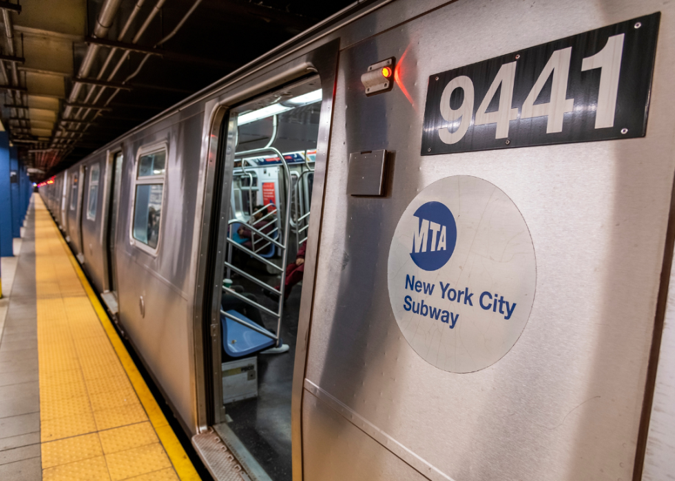 A MTA subway car in New York City