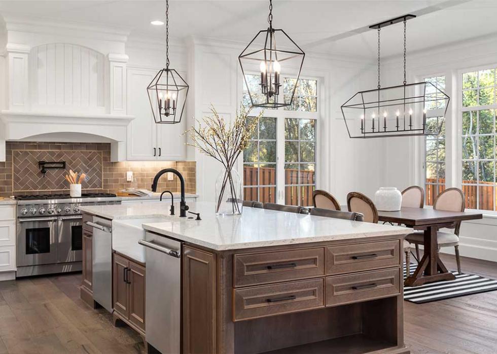 kitchen with a mix of traditional and modern design