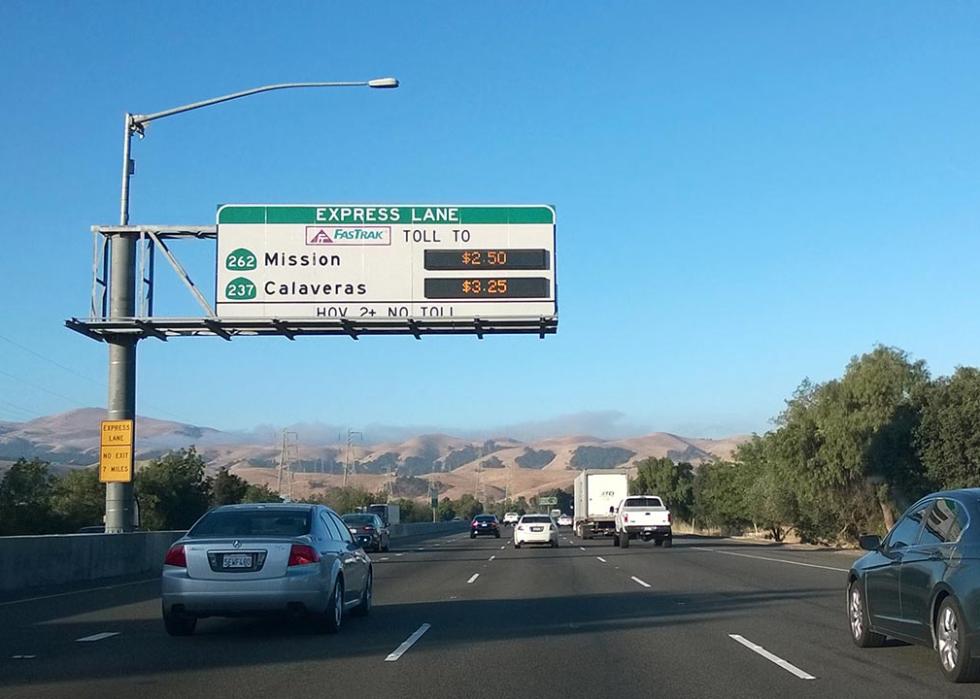 express lane drivers in the bay area pay tolls based on congestion